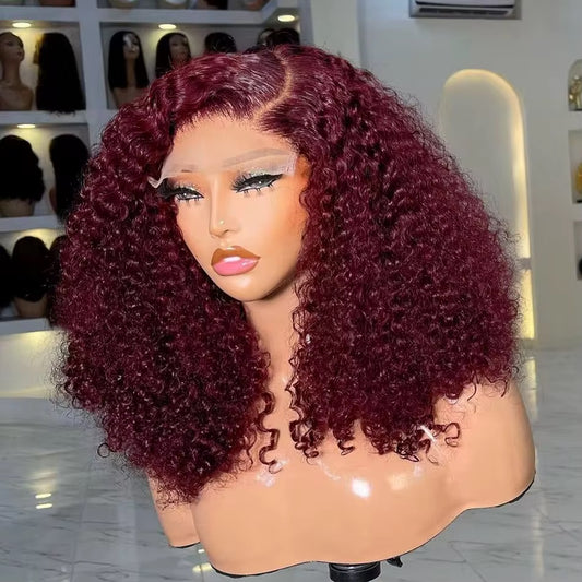BURGUNDY PIXEL CURLY