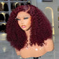 BURGUNDY PIXEL CURLY